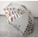 Großer Sausebub Regenschirm im Wirtschaftswunder Design