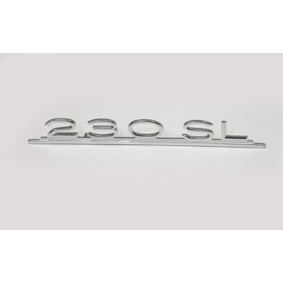 Schriftzug "230SL"  am Kofferaumdeckel für Mercedes W113