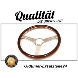 Wooden steering wheel for oldtimer 360mm