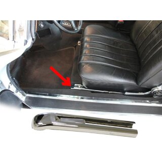 Cover rail for seat