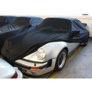 Car-Cover Satin Black mit Taschen für Spiegel und Spoiler für Porsche 911 Turbo G-Model