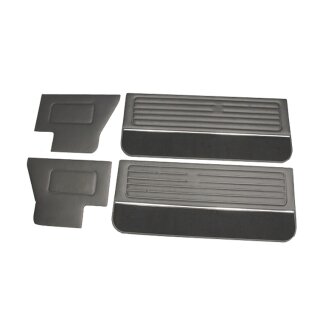 4 pcs. Black door panel set with moulding for Golf 1 convertible