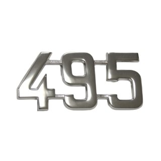 Chrome lettering / type "495"