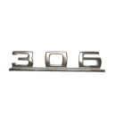 Chrom Emblem / Schriftzug  "306" für Mercedes 306