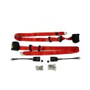 VW OLD BEETLE 1200 - 1300 -1302 - 1500 - 1303 SEAT BELT 3 Points Automatic RED 2 PCS