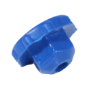 Knurled nut for trim strips blue - D = 15x8,5 thread M4