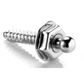 LOXX Self tapping screw 16mm. Brass / thread stainless steel chromium plated