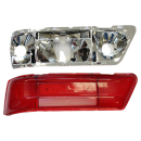 Rücklicht Glas Rot/Rot mit Reflektor für frühe Mercedes W111 W113 - links