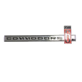 Lettering "Commodore 6/2500" chromed black / red designed for trunk Opel Oldtimer Commodore A