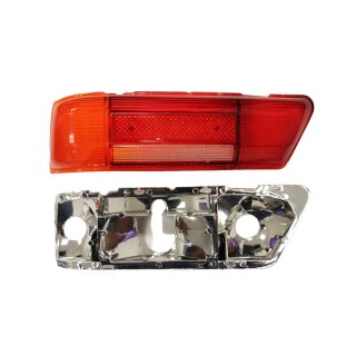 Tail light glass red / orange with reflector for early Mercedes W111 W113 - left