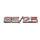 Lettering "GS / 2,5" chromed black / red...