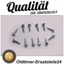 12 metal screws for Mercedes R107 bumper