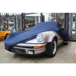 Blue AD-Cover ® Mikrokontur with mirror pockets for Porsche 911 Coupe & Cabrio