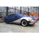 Blue AD-Cover ® Mikrokontur with mirror pockets for Porsche 911 Turbo
