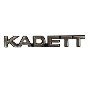Neuer Schriftzug " Kadett " Chrom / schwarz hinterlegt für Opel Kadett C