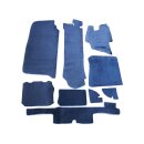 Blauer Velours Teppichsatz  für Mercedes R107 Kofferraum ohne Batterie