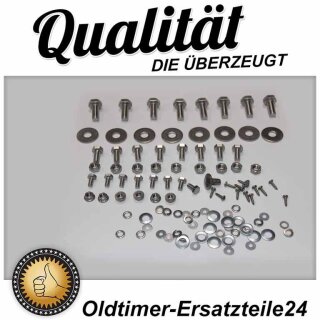 Stainles Screw set for Mercedes R107 front EU Bumber