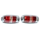 Compleete Red/Amber taillight set for late Mercedes 190SL...