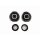 Axle bearing set rear axle with screws for Mercedes-Benz W124