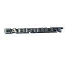 Schriftzug / Emblem " Cabriolet " Silber...